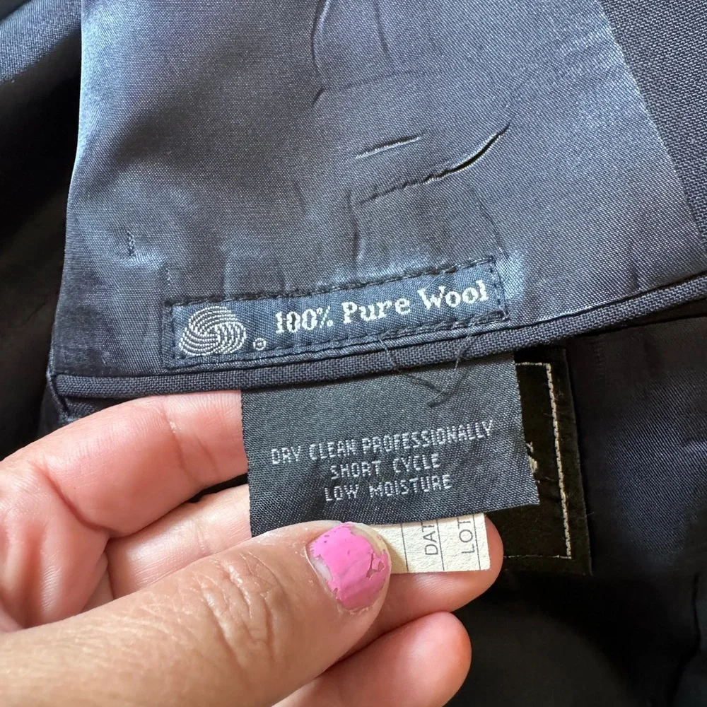 Burberry's Wool Black‎ Men's Suit Coat